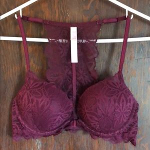 Pink front closure bra 34C